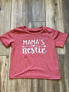 Kids "Mama's Bestie" Pink Graphic Tee